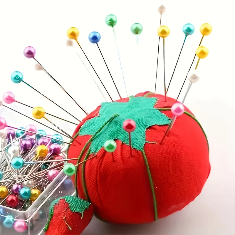 98pcs Mixed Color Metallic Beaded Sewing Pins,Large Head Positioning Pins.for Sewing,Tailoring,Quil.Sewing Supplies Accessories