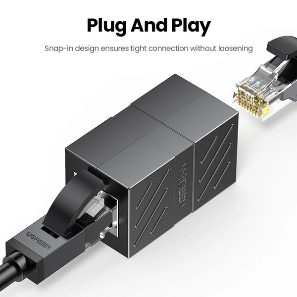 ឧបករណ៍ភ្ជាប់ UGREEN RJ45 Network Ethernet Extender Extender សម្រាប់ខ្សែ Cat7 Cat6 Cat5e Ethernet Adapter Gigabit Female to Female