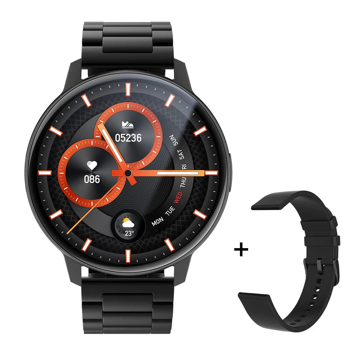 COLMI i31 Smartwatch 1.43'' AMOLED Display 100 Sports Modes 7 Day Battery Life Support Always On Display Smart Watch Men Women Black Steel Strap