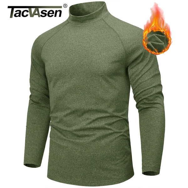 TACVASEN Men's Thermal Shirts Long Sleeve Micro-fleece Fleece Lined Base Layer Undershirts Athletic Warm Winter Workout Top
