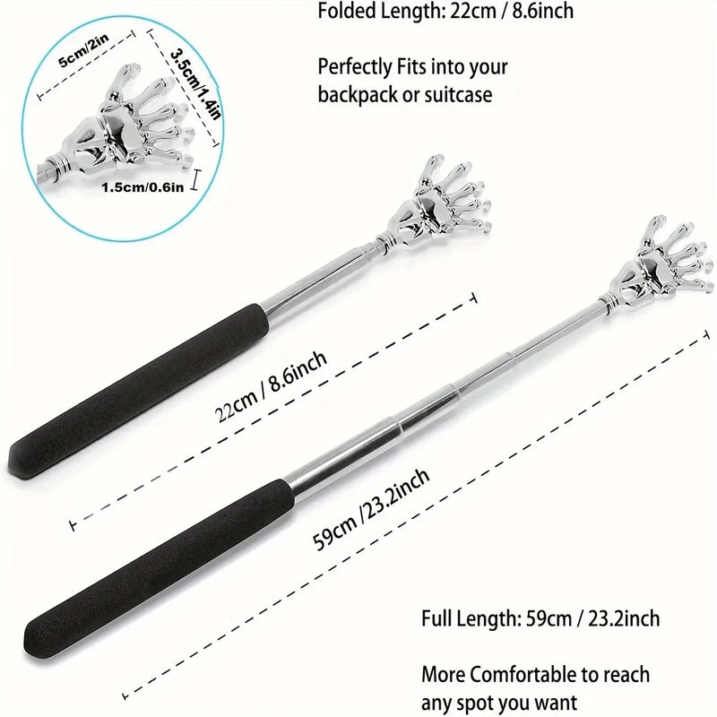 Ghost Hand Itchy Scratch Stainless Steel Scalable Home Massager No Need for People, Old Man Happy Scratcher Itchy Scratch