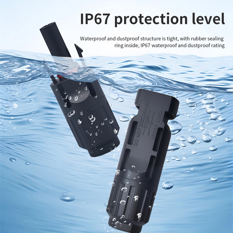 TOMZN 2 Sets of PV Solar Connectors 1000V/1500V 32A45A Panel Branch for Photovoltaic WireBoard Terminal Box Inverter IP67 10-Lot