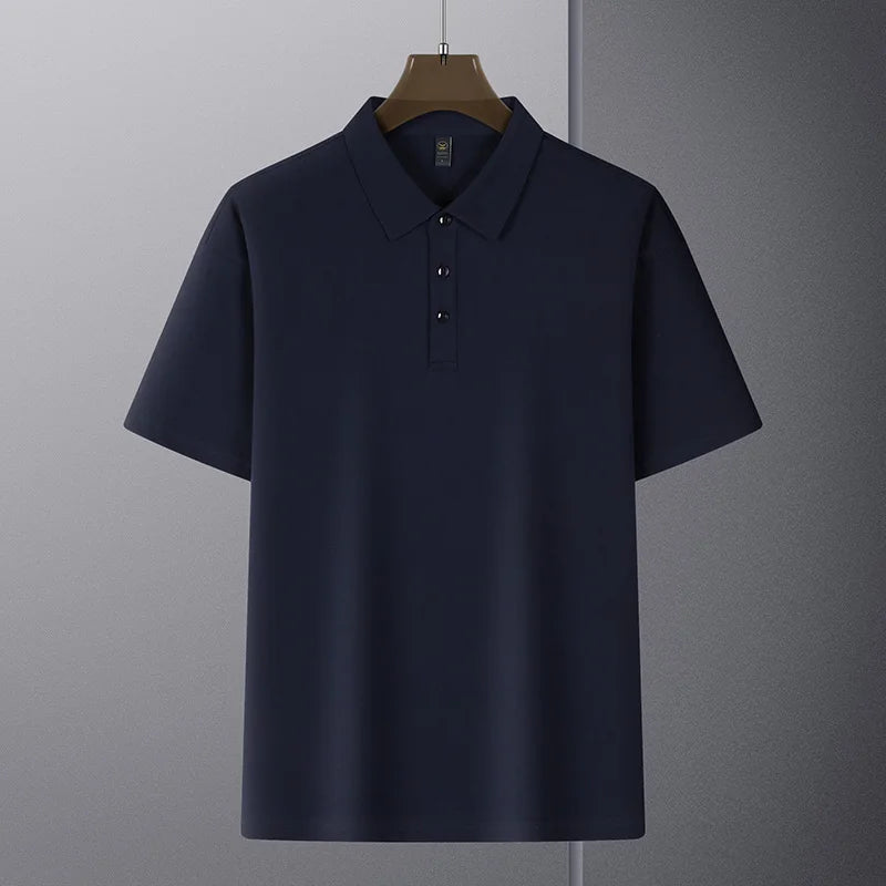 2026 Summer Men's Cotton T-Shirt, Turn-down Collar Short Sleeve POLO Shirt with Loose Fit Casual T-shirt Polo Shirts