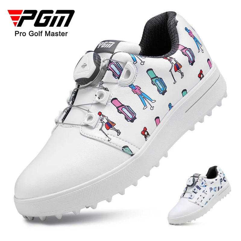Children's Golf Shoes Wear-resistant and Waterproof Printed Sports Shoes for Boys and Girls XZ241