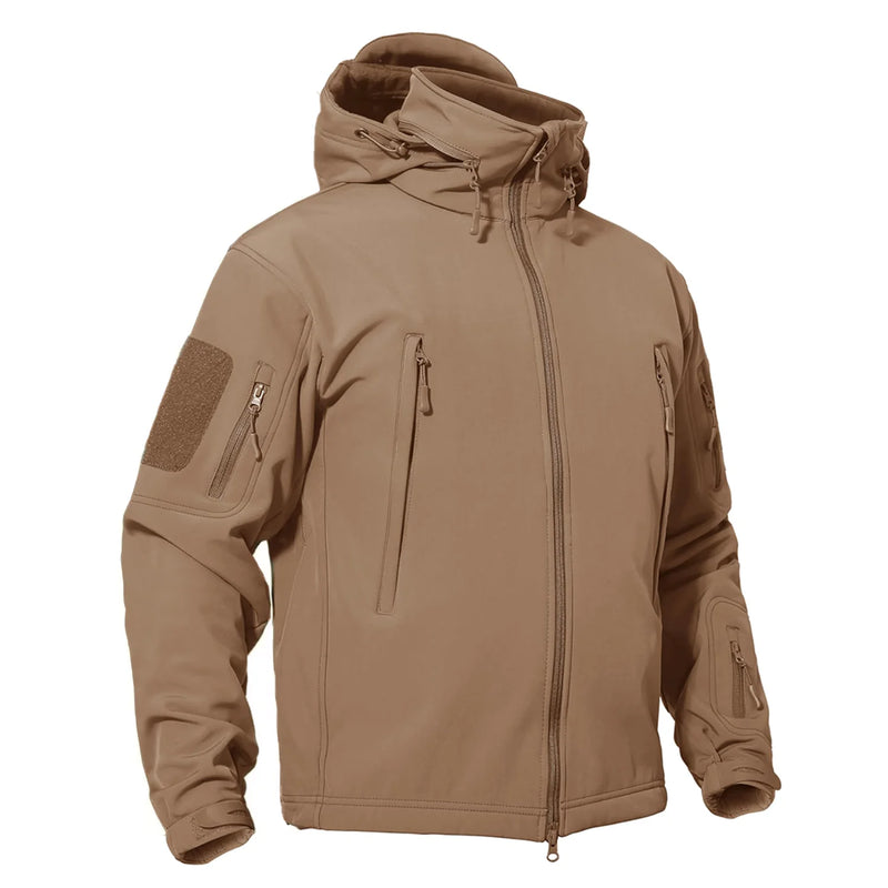 TACVASEN Winter Softshell Jacket Mens Windproof Fleece Lined Jacket Coat Waterproof Work Jacket Coats Outdoor Hiking Windbreaker