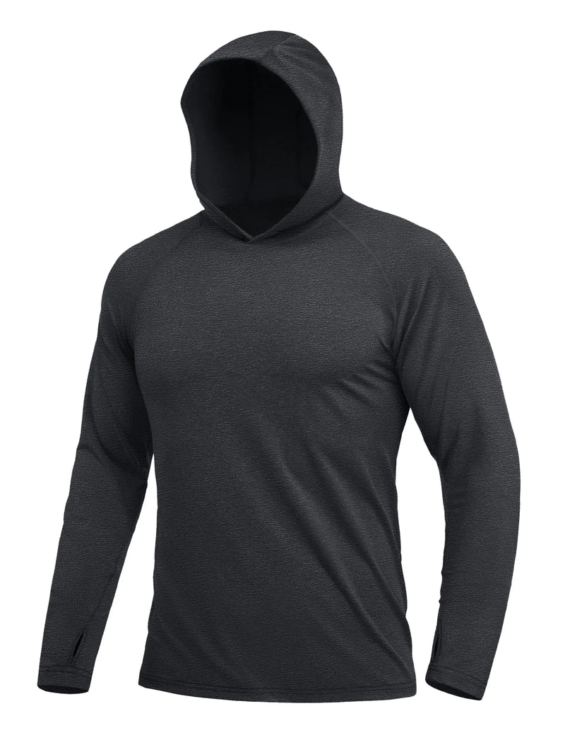 TACVASEN UPF 50+ Sun Protection Hoodie Shirts Men's Long Sleeve T-shirts Lightweight Quick Dry Pullovers Swim Fishing Tee Tops