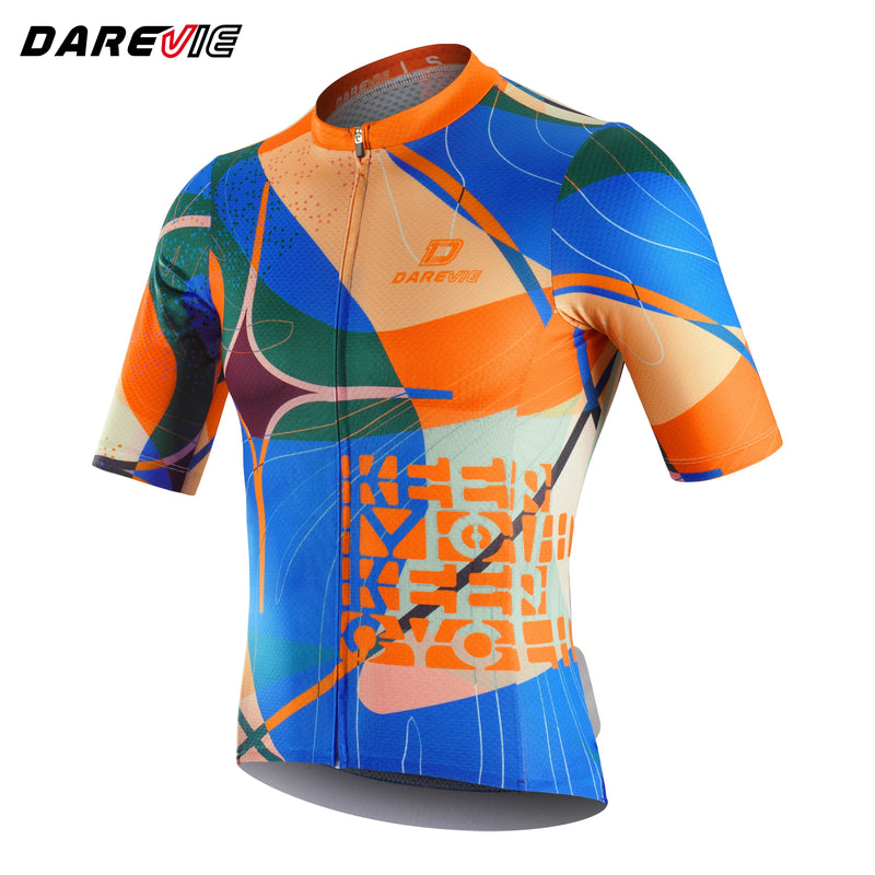 អាវយឺតជិះកង់ DAREVIE សម្រាប់បុរស ធន់នឹងសំណើម ធន់នឹងការរអិល ស្ងួតរហ័ស ងាយស្រួលហ្វឹកហាត់
