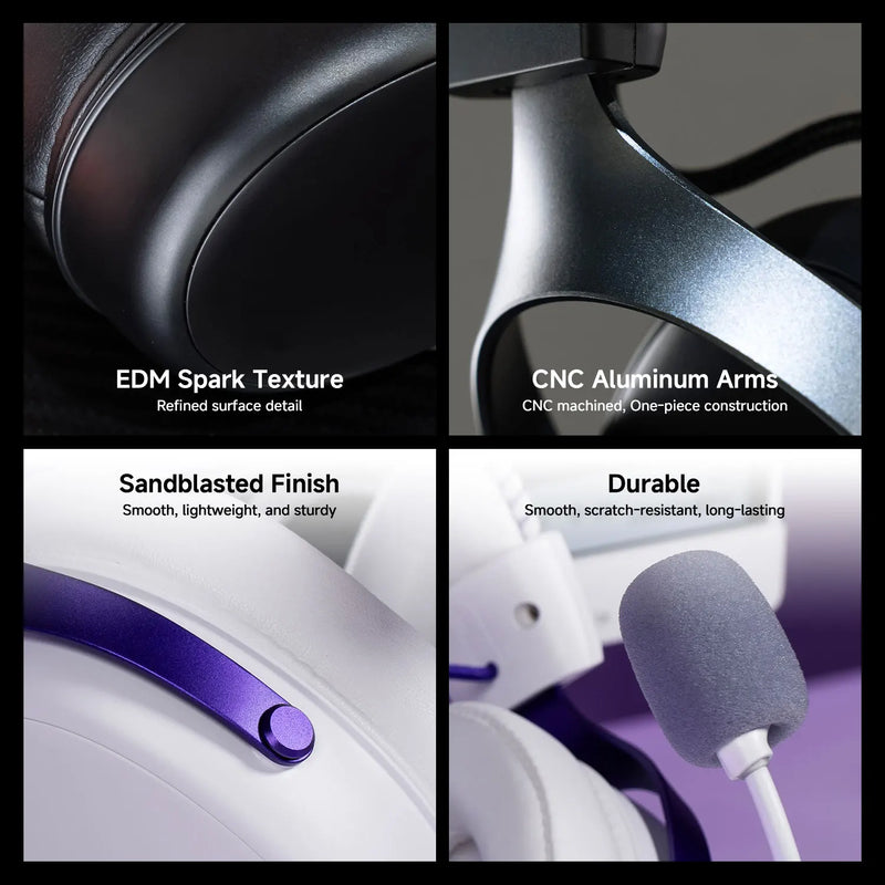 AKKO Verge S9 Ultra&Master E-Sports Headset with Mic Quad-Mode 7.1 Channel Surround Sound Pro-Tuned FPS Audio 53mm for Gamer