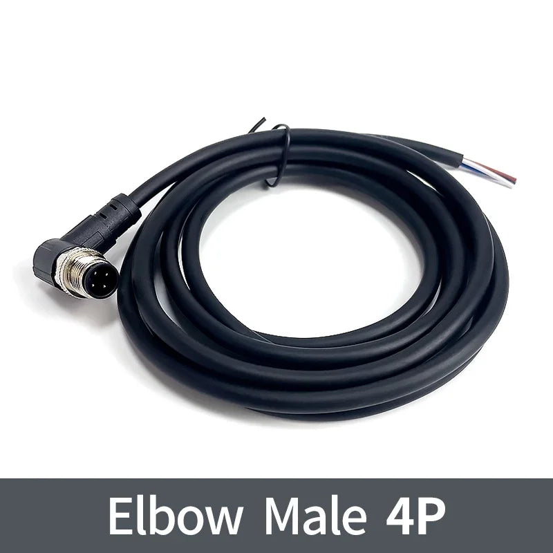 2Meters M12 sensor connector waterproof cable plug Male&Female 4 5 8 12Pin PVC Integrated injection molding M12 connectors