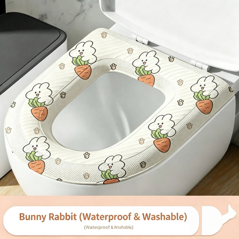 New Waterproof Thickened Household EVA Waterproof Toilet Seat Cover with Adhesive All Season Universal Disposable Toilet Seat