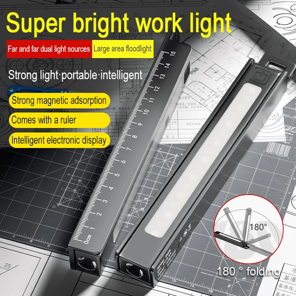 ពិល LED ដែលអាចសាកបានក្រៅផ្ទះ ដែលអាចបត់បាន ជាមួយមេដែក ពិលចល័ត COB ពិលប៊ិចធ្វើការ ពិលបន្ទាត់ពហុមុខងារ