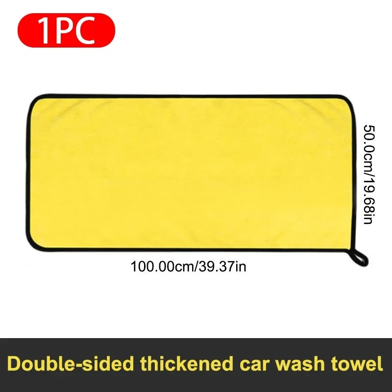 SEAMETAL 1/2/5PCS Car Microfiber Cleaning Towel Premium Car Detailing Fast Drying Microfiber Towel Wash Towels Clean Accessories