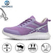 Autumn Safety Shoes With Steel Toe Woman Men Work Sneakers Safety Shoe Lightweight Work Boots Indestructible Work Shoes YIZHONCO 108Purple
