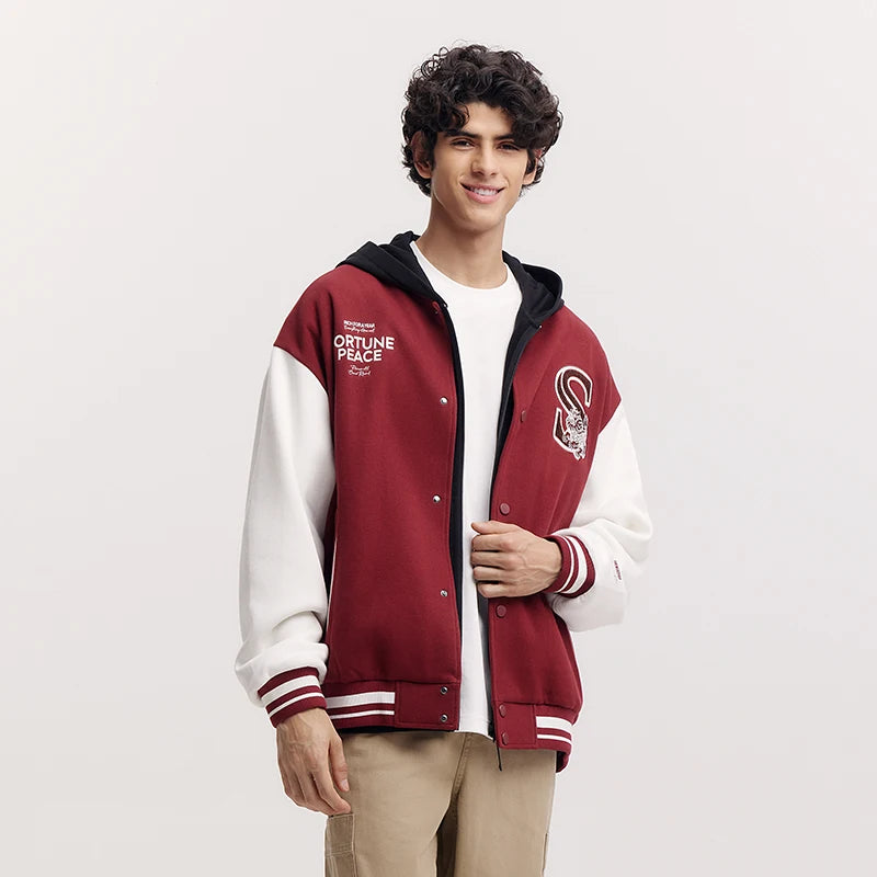 Semir Preppy Jacket Men 2026 Spring Embroidered Baseball Couple Style Trendy Loose Casual Fashion Outerwear Top