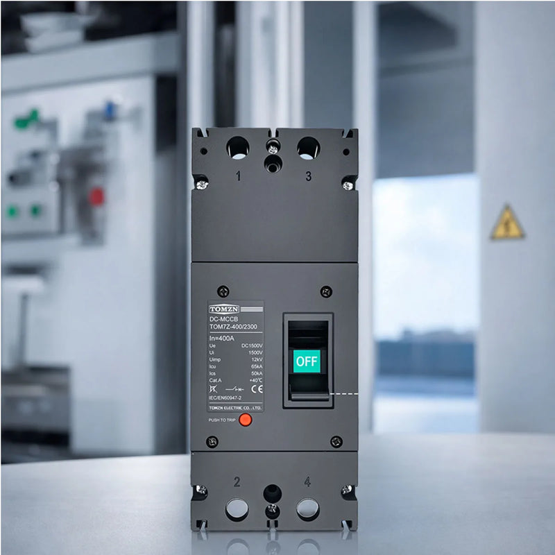 TOMZN 2P DC MCCB TOM7Z 1500V 300A 400A  Protect for Solar Photovoltaic PV Molded Case Circuit Breaker Overload Protection Switch