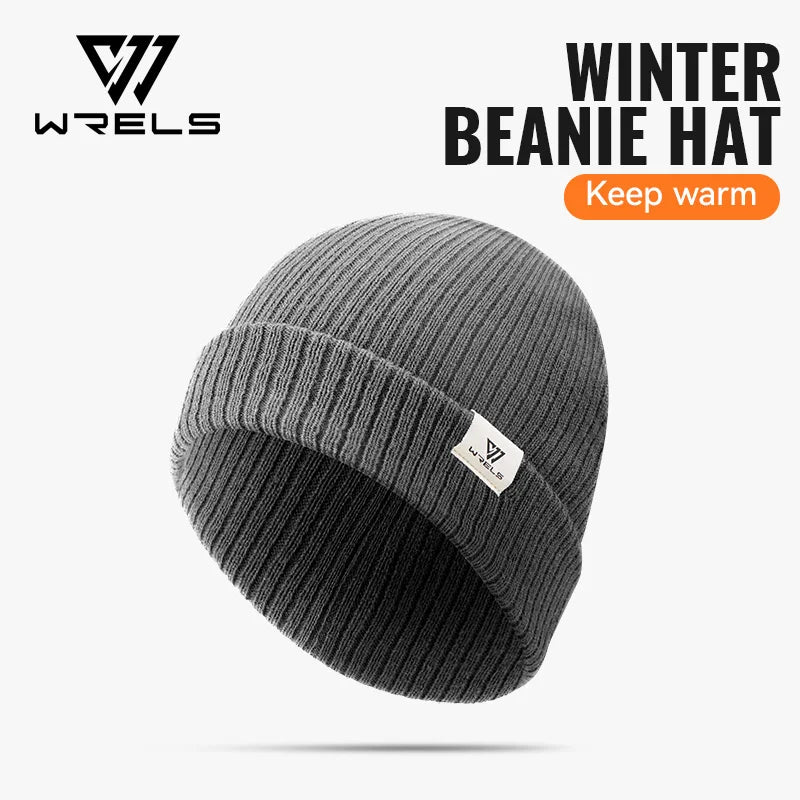 WRELS Beanie Hat for Women Men Warm Thick Fleece Hat Winter Climbing Running Hiking Skiing Cycling Sports Soft Skull Cap