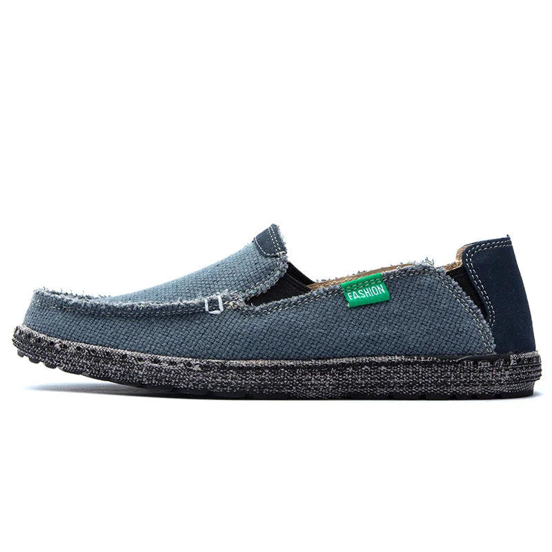 Summer Mens Canvas Slip On Shoes Men Flat Casual Shoes Comfortable Breathable Big Size 47 48 49