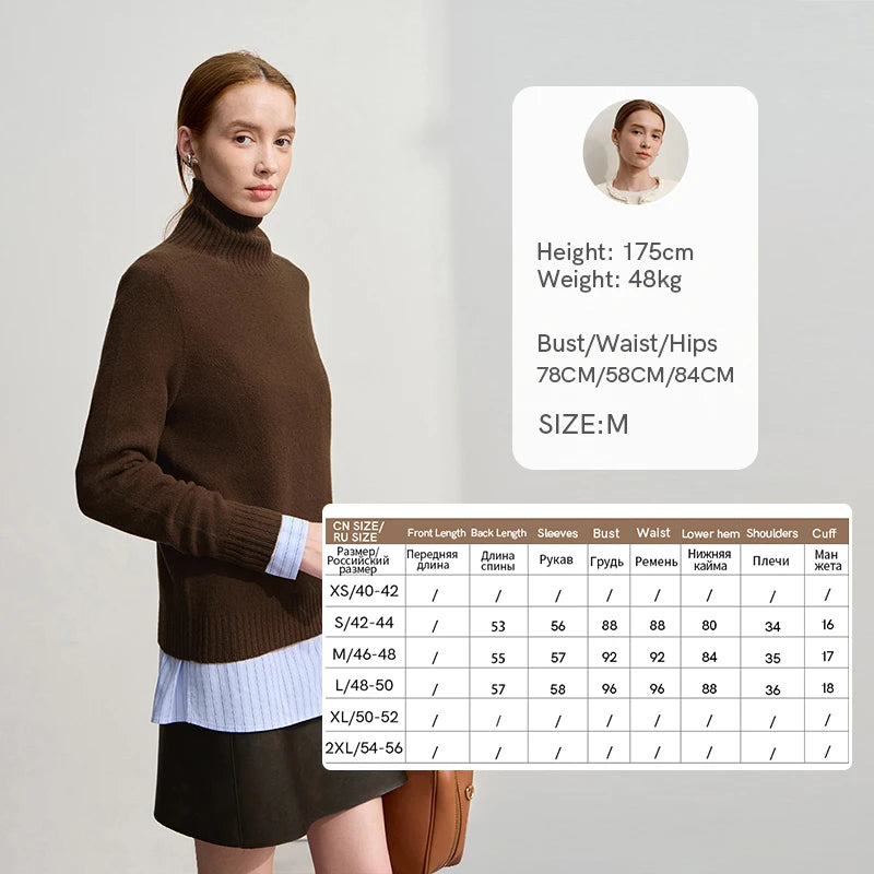 អាវយឺត Amii Minimalism Pullover Knitwear ឆ្នាំ ២០២៥ រដូវរងាថ្មី អាវយឺតក Turtleneck រោមចៀមសម្រាប់នារី ងាយស្រួលប្រើ អាវត្រង់ក្តៅ សម្រាប់ធ្វើដំណើរ 12514016
