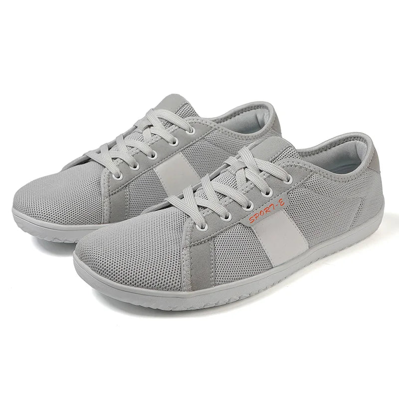 Extra Width Barefoot Shoes Wide Box Toe Shoes Minimalist Nonslip Outdoor Casual Flat Walking Sneakers Zero Drop Breathable Mesh