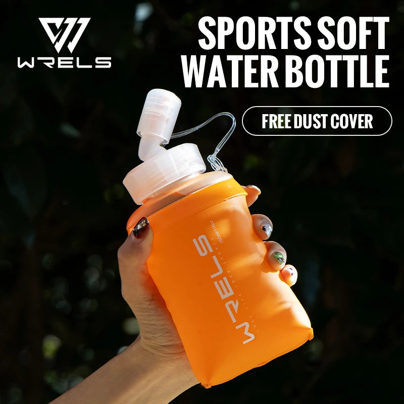 350ml 500ml Water Bottle BPA-Free Foldable Soft Flask TPU Sport Water Bag Silicone Straw Outdoor Sport Water Bottles for Running