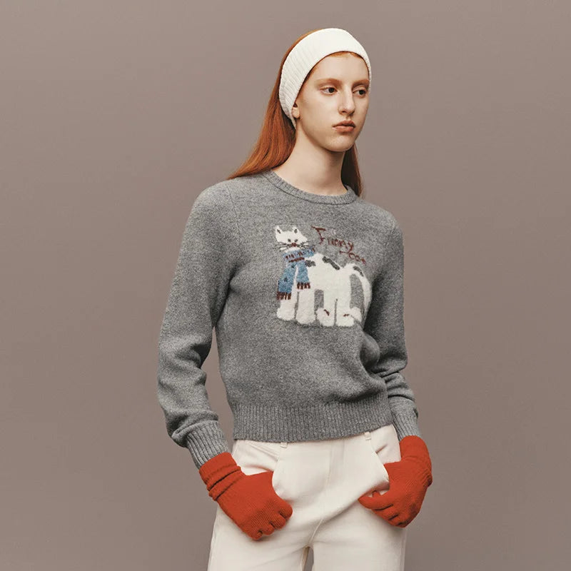 Semir Cute Sweater Women Knit Pattern Soft Warm Pullover 2025 Winter Casual Comfortable Style O Neck Sweater Woman