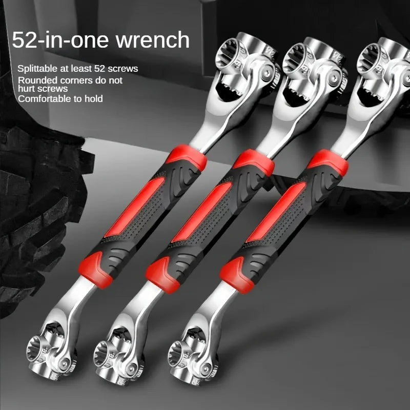 Upgrade Your Toolbox: 1pc Multi-Functional Spanner Socket Wrench with 360 Degree Rotating Head-Perfect for Furniture, Car & More