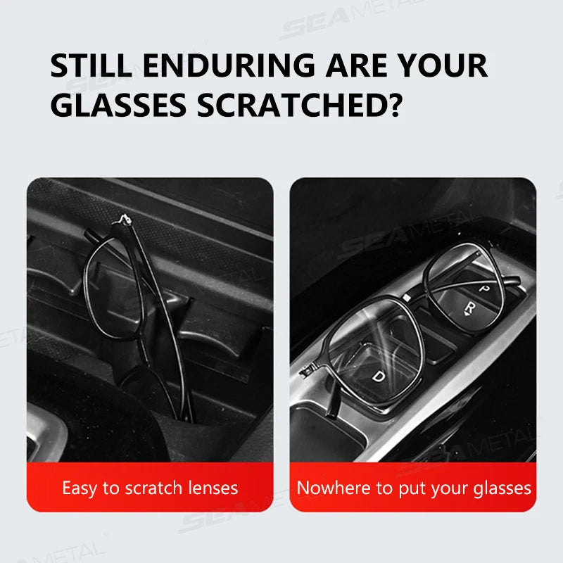 SEAMETAL Car Visor Glasses Case Premium ABS Auto Sunglasses Organizer Storage Case Anti-Scratch Protection for Car Accessories