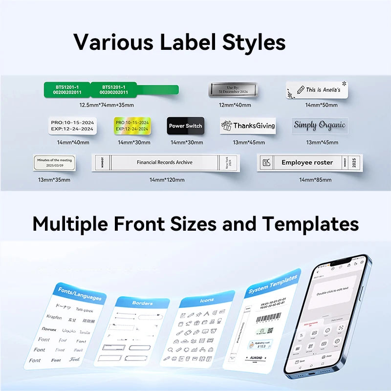 Niimbot N1/B18 PET Label Paper 2 Rolls Scratch-Resistant Tapes Carbon Ribbon Sticker Keep 8-10 Years For Portable Label Printer