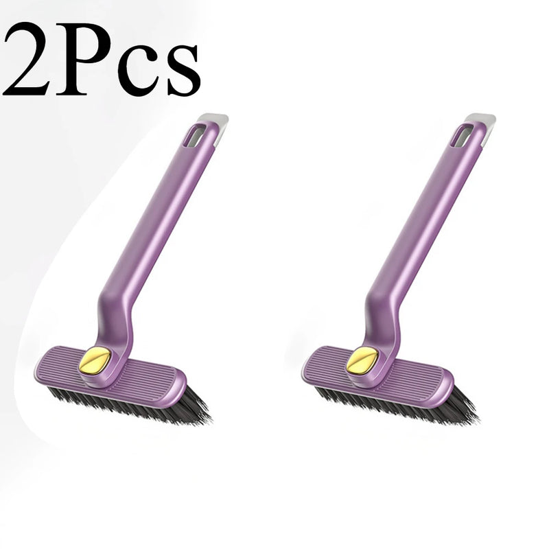 1/2pcs 2-in-1 Rotating Cleaning Brush  Bathroom & More - Durable Bristles for Tile, Grout & Wall Cleaning, Gap cleaning brush.