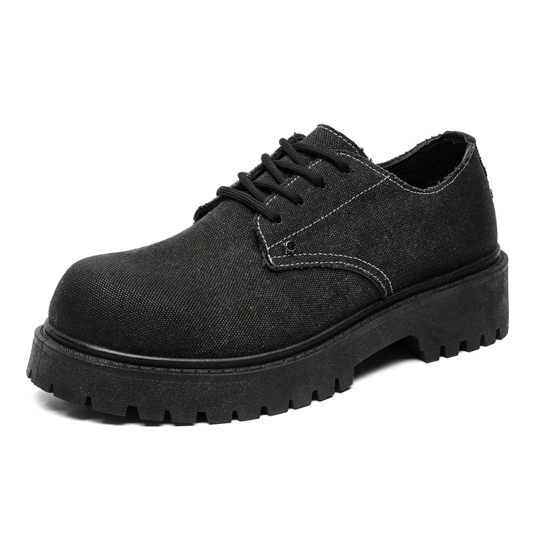 Men's thick-sole outdoor tooling casual shoes Four Seasons new breathable non-slip soft-sole city walking shoes party tide shoes