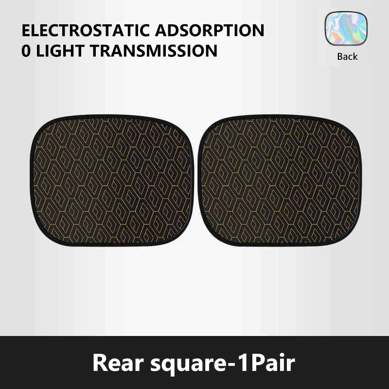 SEAMETAL Car Electrostatic Side Sun Shade Curtains Foldable Side Window Sunshade Thicken Anti Glare UV-Reflective Sun Protector