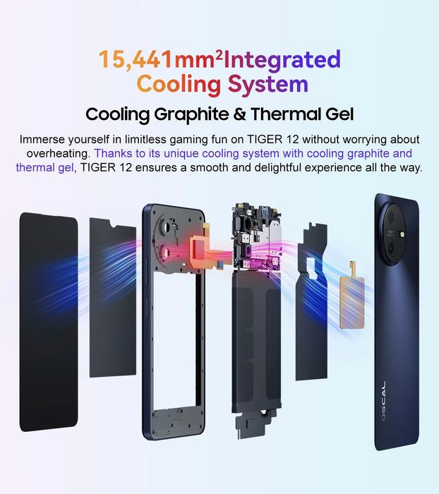 OSCAL TIGER 12 Android13 Smartphone Helio G99 6.78'' 120Hz 2.4K Display Cellphone 12+12GB RAM 256GB ROM 64MP 4G Mobile Phone