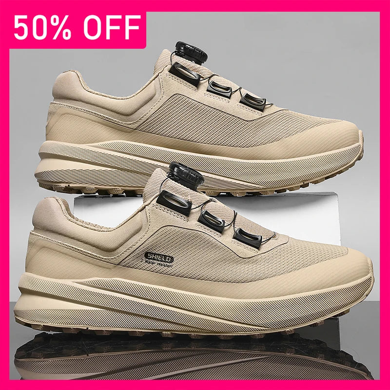 Men Sports Shoes Wear-resistant Breathable Mesh Comfortable Versatile Outdoor Casual Sports Shoes Anti Slip Flat Running Shoes