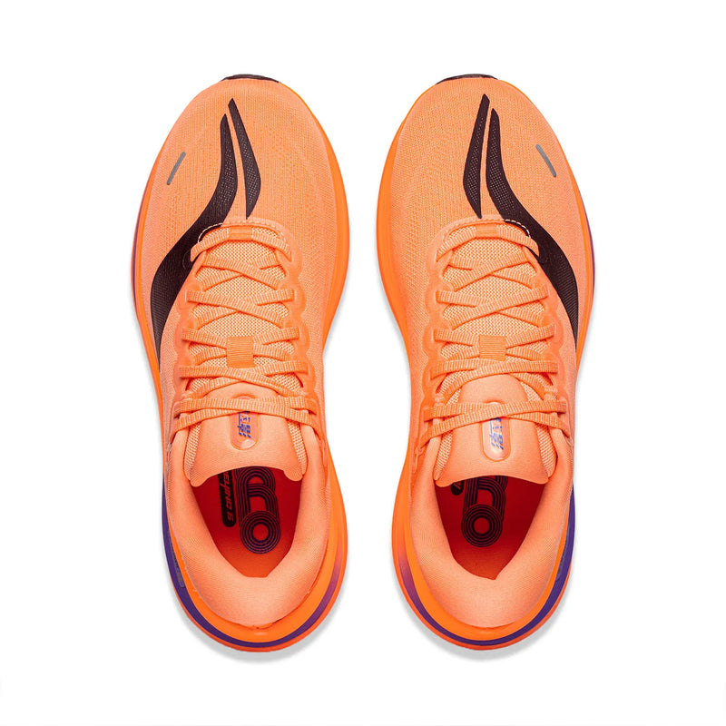 ស្បែកជើងរត់បុរស Li-Ning YUEYING 6 PRO Optimized Cushion ជាមួយប្រអប់ម្រាមជើងធំទូលាយ SUPER BOOM ស្បែកជើងប៉ាតាស្រាលឆ្លុះបញ្ចាំង LiNing ARHW015
