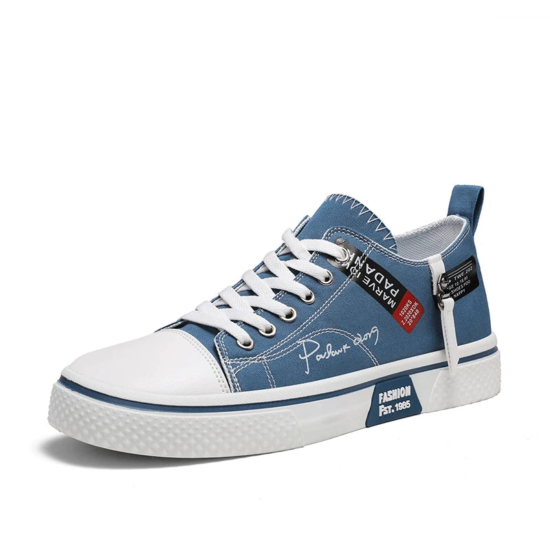 Men's Plus Size Casual Canvas Shoes Summer Soft-Sole Non-Slip Outdoor Walking Shoes Fashion Youth Sports Board Shoes Flat Shoes