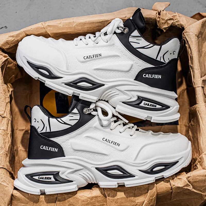Mens Running Shoes New High Top All Season Street Trendy Wear-resistant Thick Sole Casual Sneakers Original Sports Shoes for Men