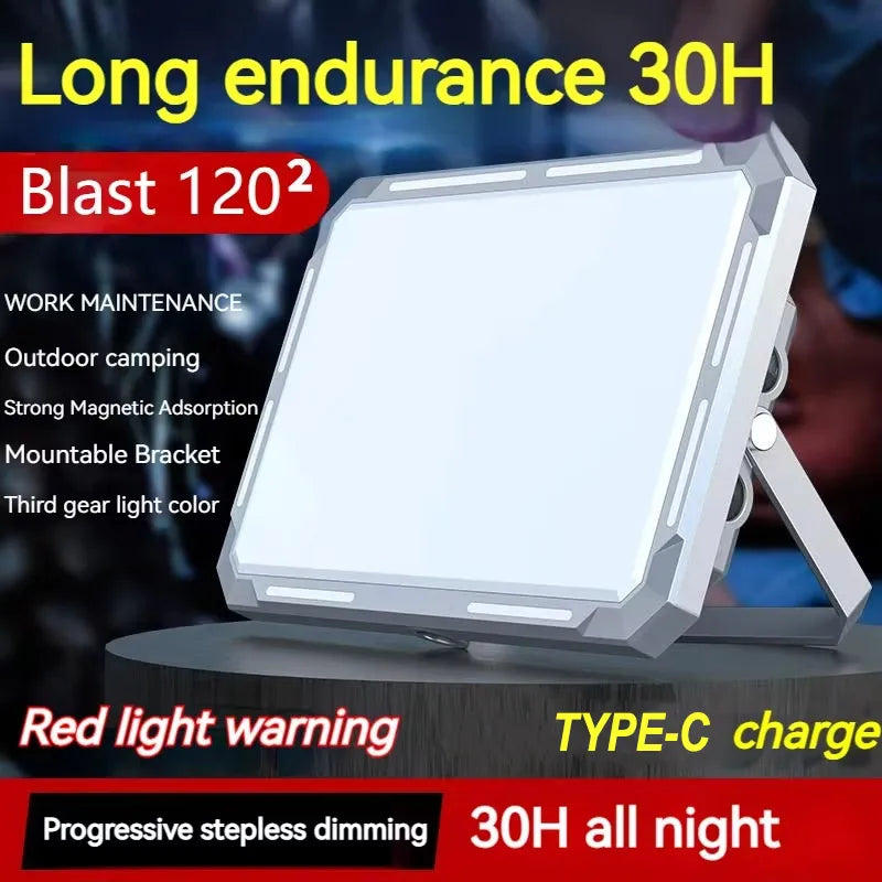 ភ្លើងតង់ LED ចល័តសម្រាប់បោះតង់ ភ្លើងស្វែងរកដែលអាចសាកបាន ភ្លើងសង្គ្រោះបន្ទាន់ក្រៅផ្ទះដែលមានថាមពលខ្ពស់ ចង្កៀងព្យួរការពារទឹក