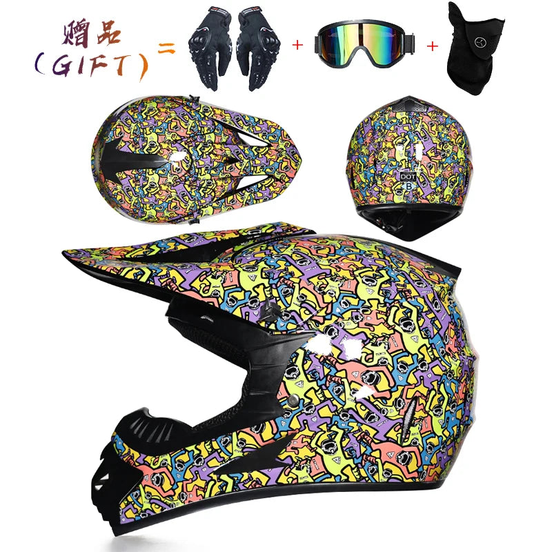 fiery Motocross Helmet Off Road Professional ATV Cross Helmets MTB DH Racing Motorcycle Helmet Dirt Bike Capacete de Moto casco