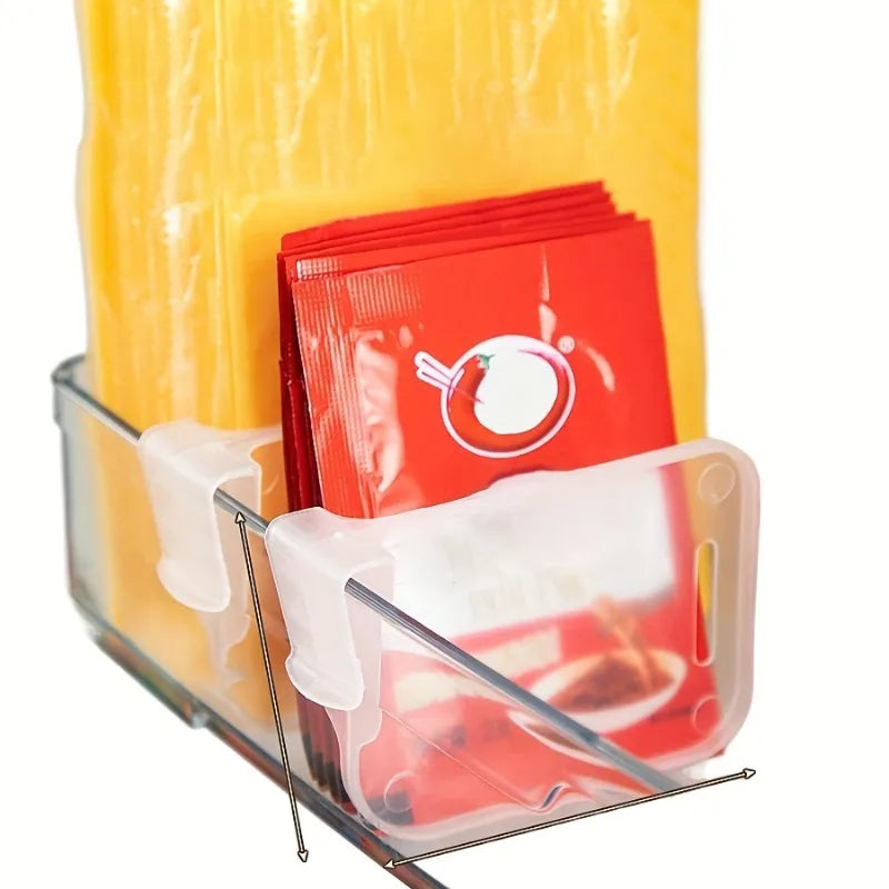 5/10pcs Adjustable Refrigerator Dividers - Multifunctional Clip-On Storage Organizers for Fridge Organization, Shelf Dividers
