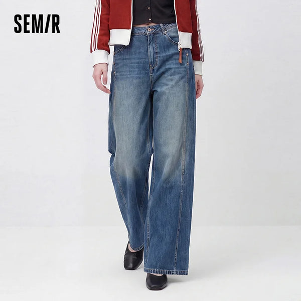 ខោខូវប៊យ Semir សម្រាប់នារី ចង្កេះខ្ពស់ រដូវស្លឹកឈើជ្រុះ ឆ្នាំ២០២៦ ខោខូវប៊យចង្កេះខ្ពស់ សម្រាប់ស្លៀកប្រចាំថ្ងៃ