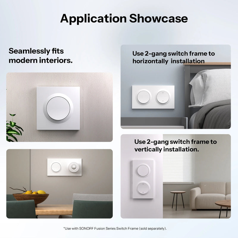 SONOFF Orb-ZBW1L Zigbee Smart Wall Switch Fusion Series ZBMINIL2-E No Neutral Required Seamless Integration With Home Assistant