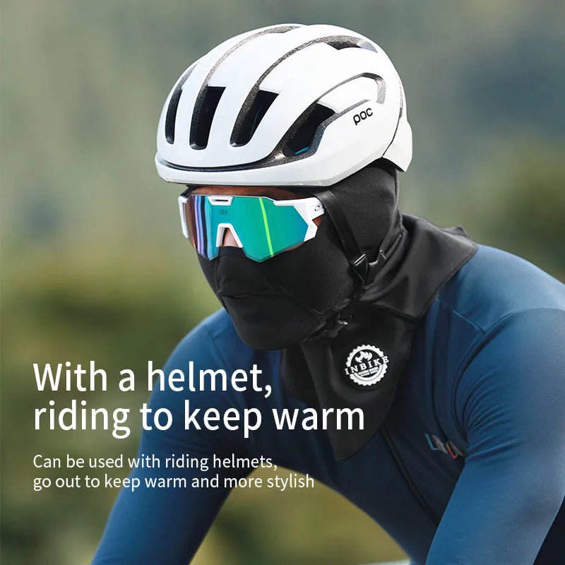 INBIKE Winter Cycling Mask Windproof Balaclava Thermal Face Cover for Cold Weather Neck Gaiter for Men MTB Road Bike Accessories