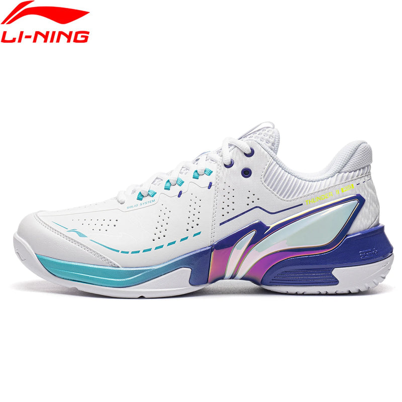 ស្បែកជើងវាយសី Li-Ning Unisex THUNDER II PRO បន្ទះកាបូន-ហ្វាយប័រ ស្រូបយកឆក់ ស្បែកជើងប៉ាតា LiNing Professional AYAW001