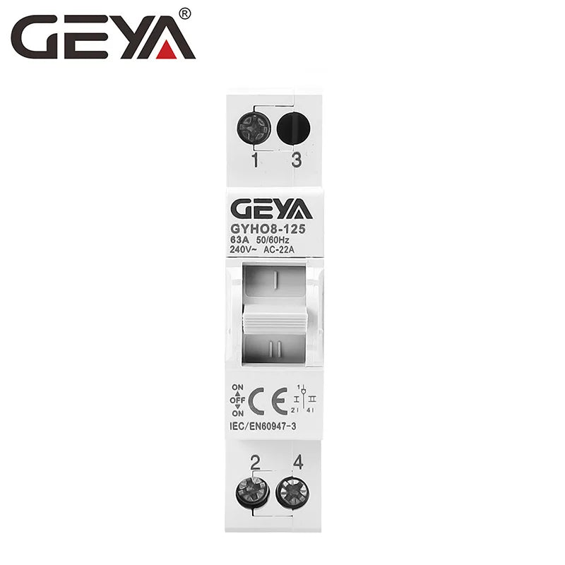 GEYA GYHO8 MTS 63A ឧបករណ៍បំលែងសៀគ្វីអគ្គិសនីដោយដៃ ថាមពលពីរ ឧបករណ៍បំបែកសៀគ្វីអគ្គិសនី 1P 2P 3P 4P