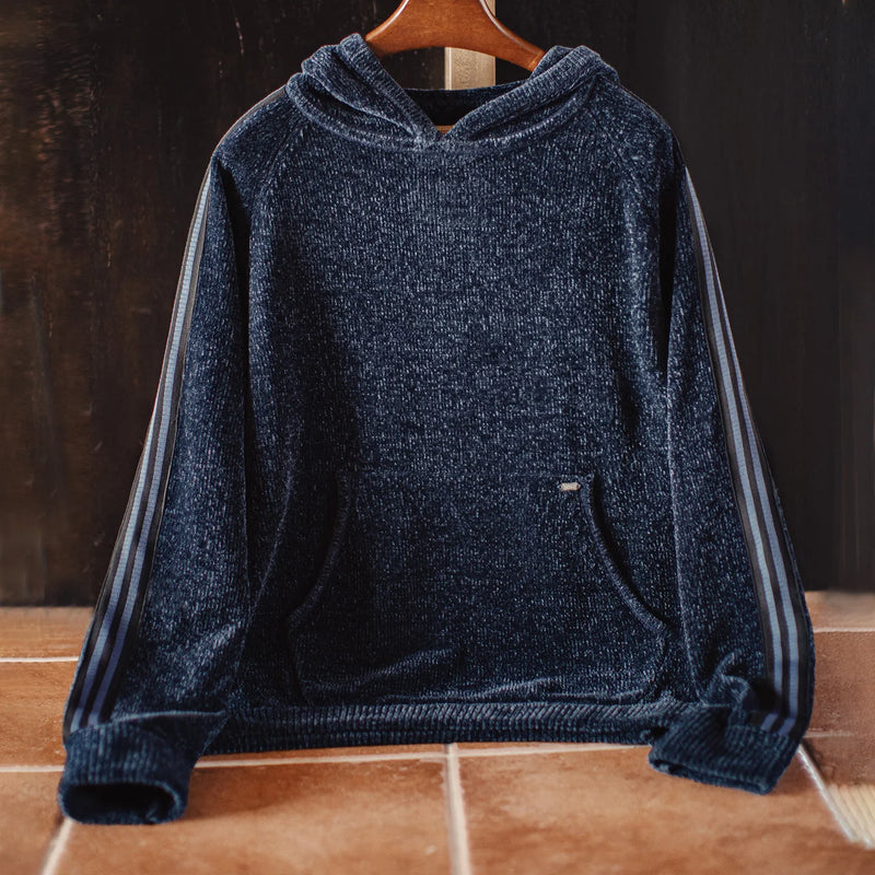 Maden Men's Chenille Hoodie Thick Warm Pullover Knit Sweater Soft Fleece Feeling Cozy Casual Hooded Jumper Autumn Winter