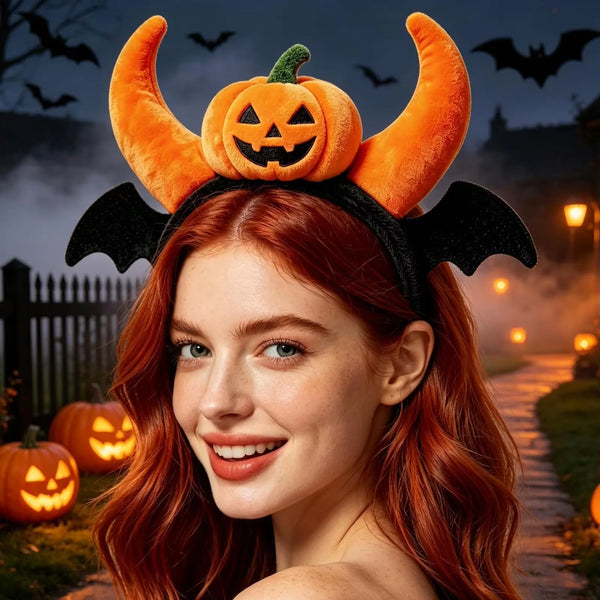 Pumpkin Headbands Halloween Costume Headband Pumpkin Decor Hair Band for Party Cosplay Accessories Halloween Photo Props