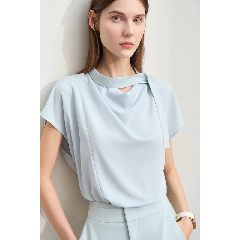 អាវធំរដូវក្តៅនារី Amii Minimalism ឆ្នាំ ២០២៥ អាវធំថ្មីរឹងមាំចងជាមួយដៃអាវអាវធំរលុងរបស់ស្ត្រី 12422010