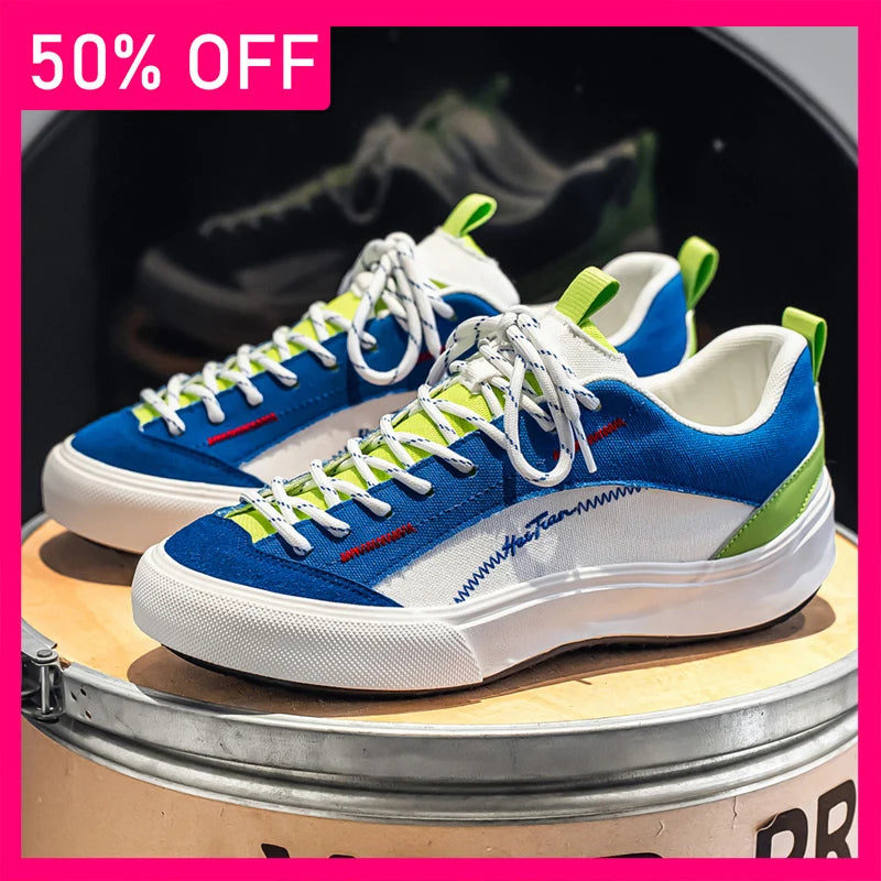 Men Sports Shoes Spring New Flat Bottomed Non Slip Walking Shoes Comfort Versatile Lace Up Breathe Outdoor Fashion Casual Shoes