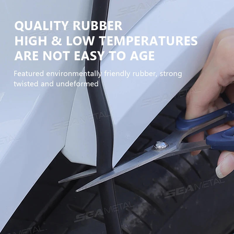 SEAMETAL 1.2m Car Door Edge Seal Strip Rubber C-Pillar Weatherstrip Waterproof Soundproof Auto Sealant Strip for Car Truck SUV