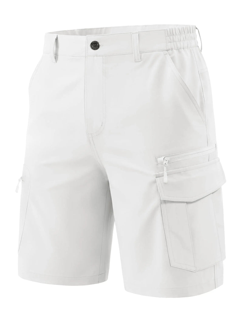 TACVASEN Men's 9 Inch 7 Pockets Cargo Shorts  Quick Dry Lightweight Outdoor Work Shorts Hiking Fishing Tactical Casual Pants Men
